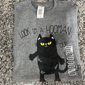 🐈‍⬛ NWT Cat Look I’m Hooman silly t-shirt size medium adult grey color
